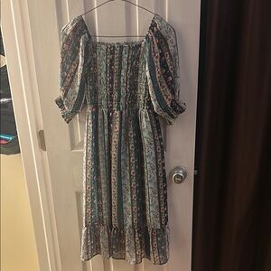 Floral Smocked Midi Dress